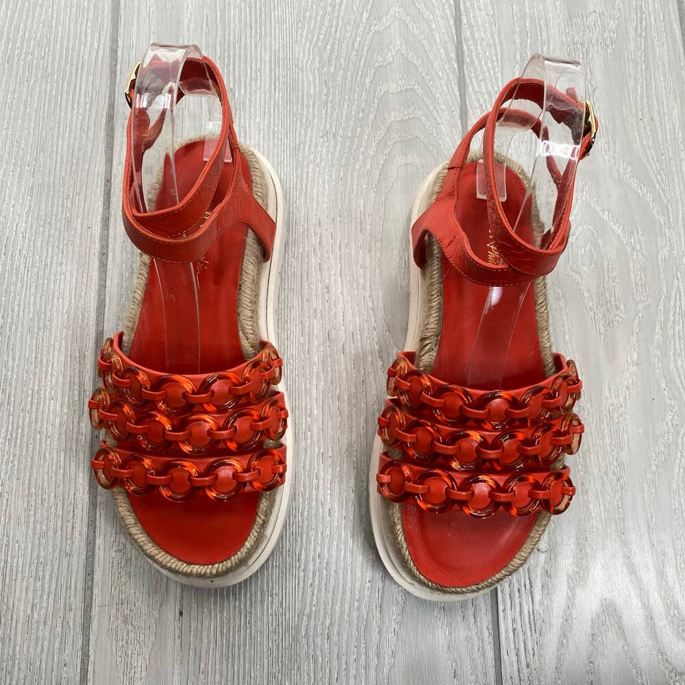 3.1 Philip Lim Women's Orange & White Noa Platform Sandals Size 36 US 6 - Picture 11 of 11